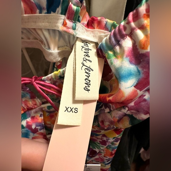 SOLD For Love & Lemons Watercolor Floral Slip Dress - Picture 5 of 8